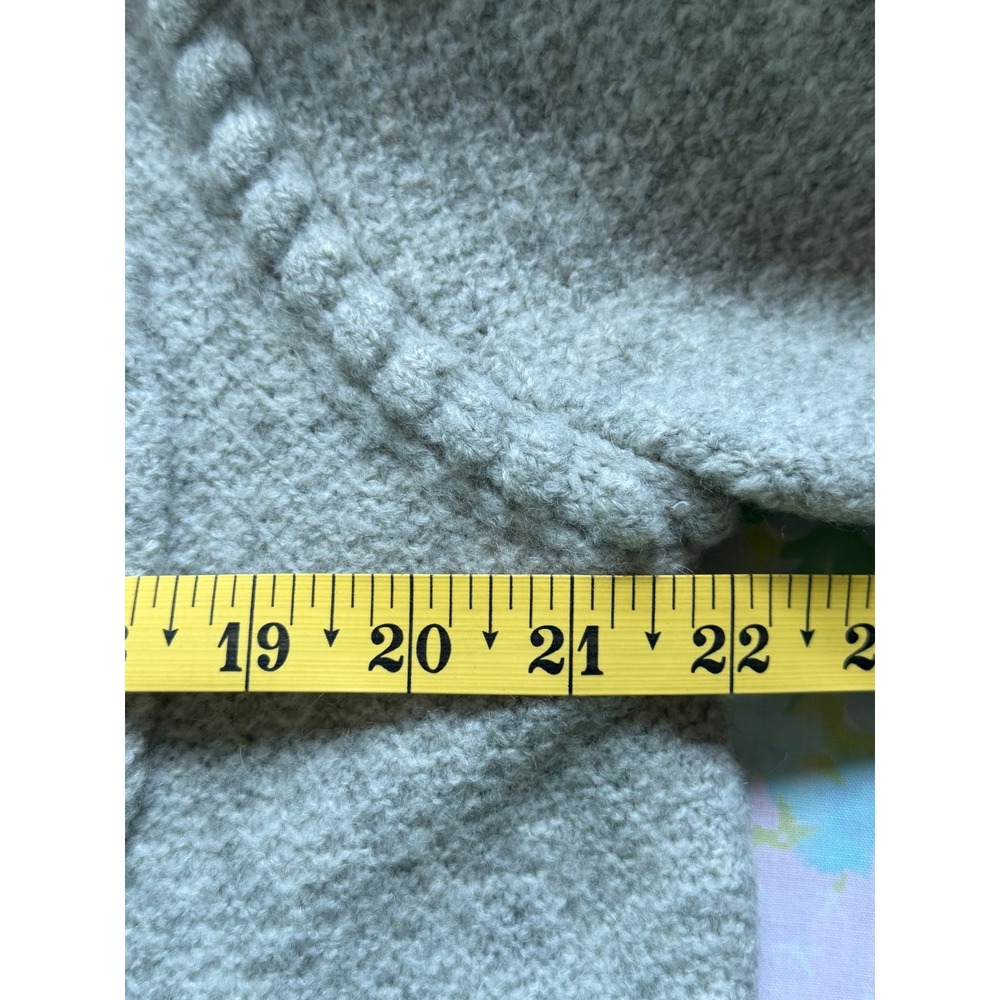 J.Crew | 2023 Odette Sweater Lady Jacket L Gray Jewel Button Merino Alpaca BV762 - Picture 8 of 11